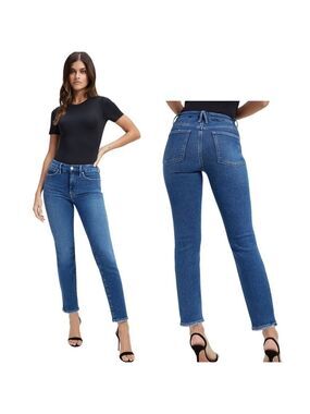 Good American Good Classic Slim Straight Jeans Size 0/25. NWT